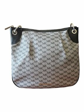 Michael Kors Jet Set Large Convertible Shoulder Crossbody MK Signature Black
